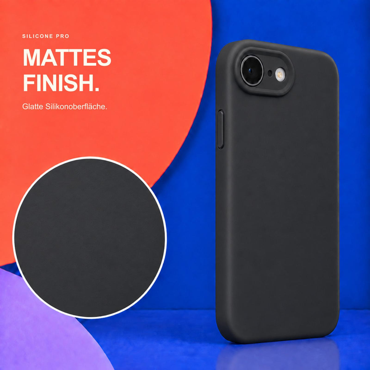 iPhone 16e / 17e - Silikon Hülle Soft-Touch Schwarz