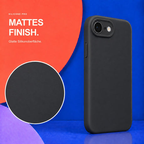 iPhone 16e / 17e - Silikon Hülle Soft-Touch Schwarz