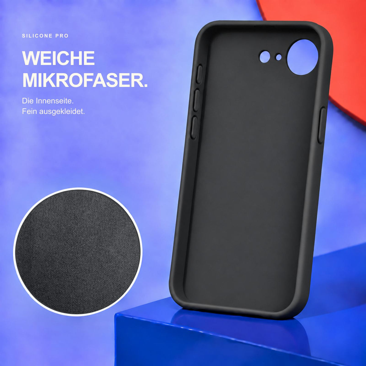 iPhone 16e / 17e - Silikon Hülle Soft-Touch Schwarz