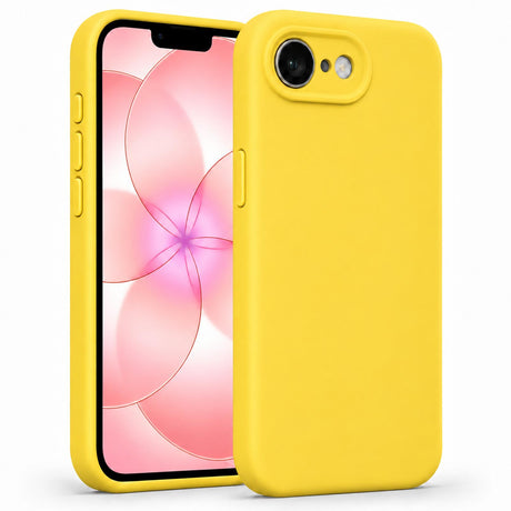 iPhone 16e / 17e - Silikon Hülle Soft-Touch Sonnenblumen-Gelb