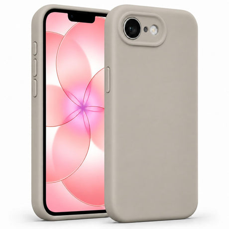 iPhone 16e / 17e - Silikon Hülle Soft-Touch Steingrau
