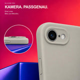 iPhone 16e / 17e - Silikon Hülle Soft-Touch Steingrau