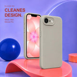 iPhone 16e / 17e - Silikon Hülle Soft-Touch Steingrau