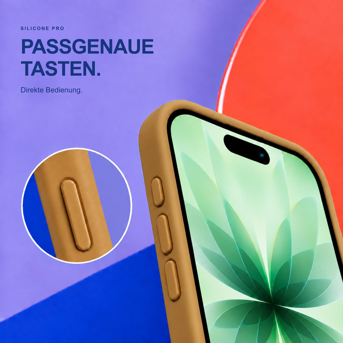 iPhone 17 - Silikon Hülle Soft-Touch Khaki / Sand