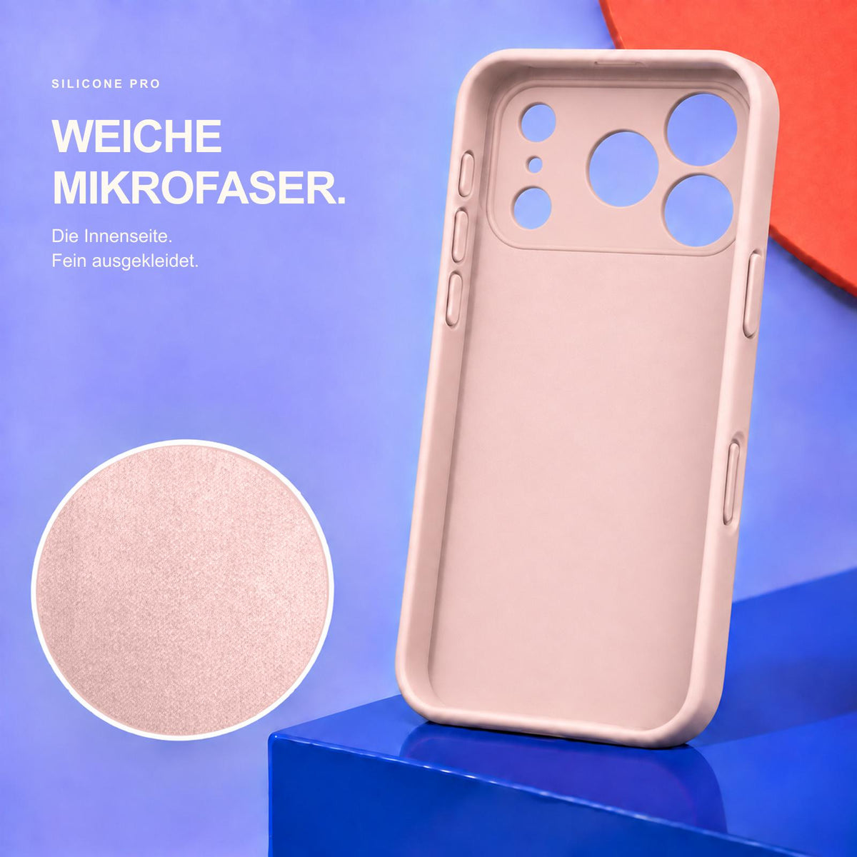 iPhone 17 Pro - Silikon Hülle Soft-Touch Altrosa