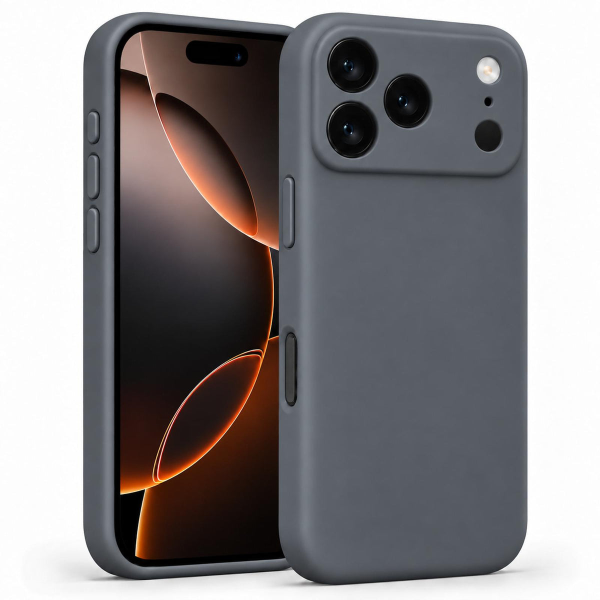 iPhone 17 Pro - Silikon Hülle Soft-Touch Anthrazit
