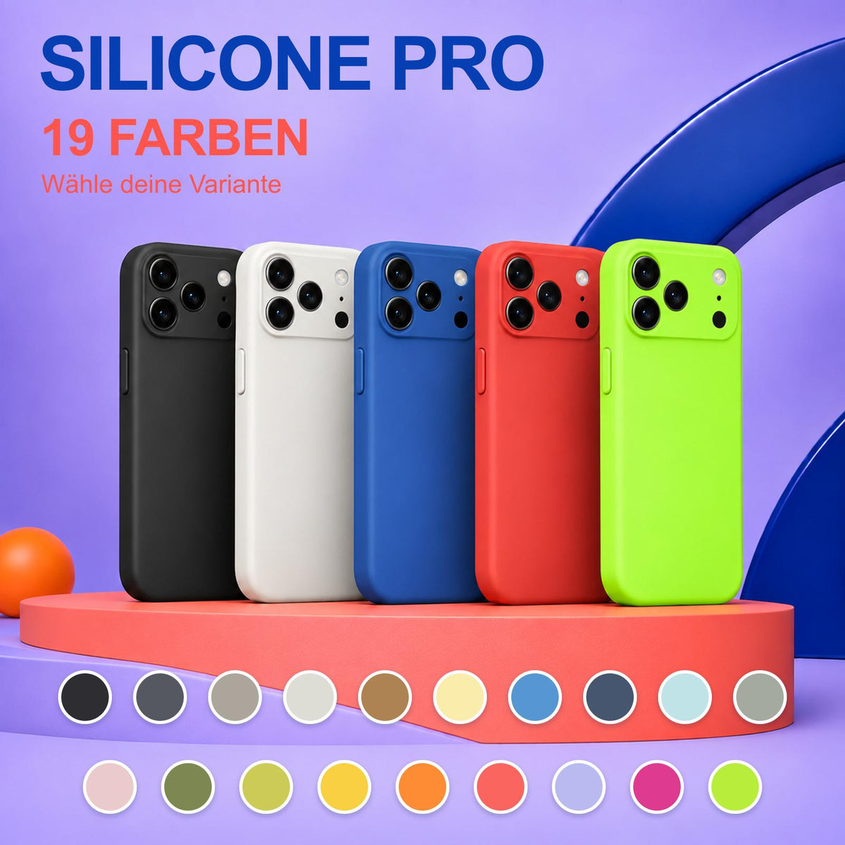 iPhone 17 Pro - Silikon Hülle Soft-Touch Anthrazit