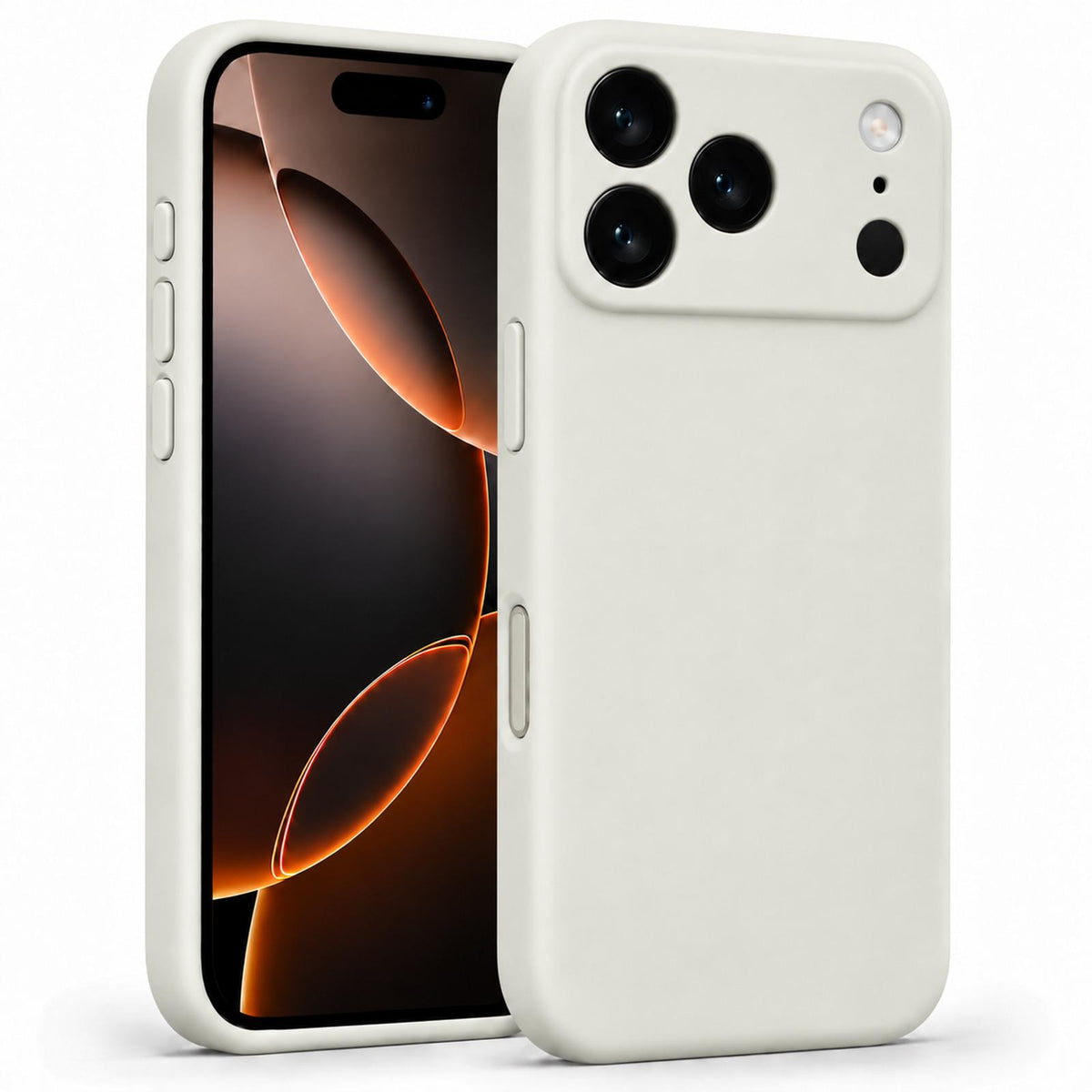 iPhone 17 Pro - Silikon Hülle Soft-Touch Antikweiß