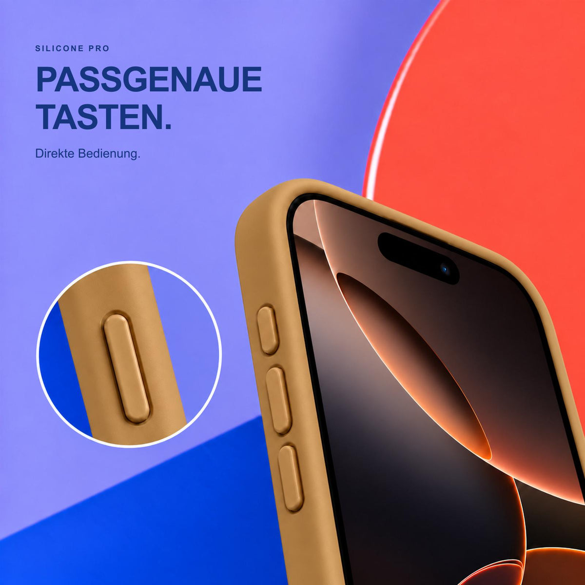 iPhone 17 Pro - Silikon Hülle Soft-Touch Khaki / Sand