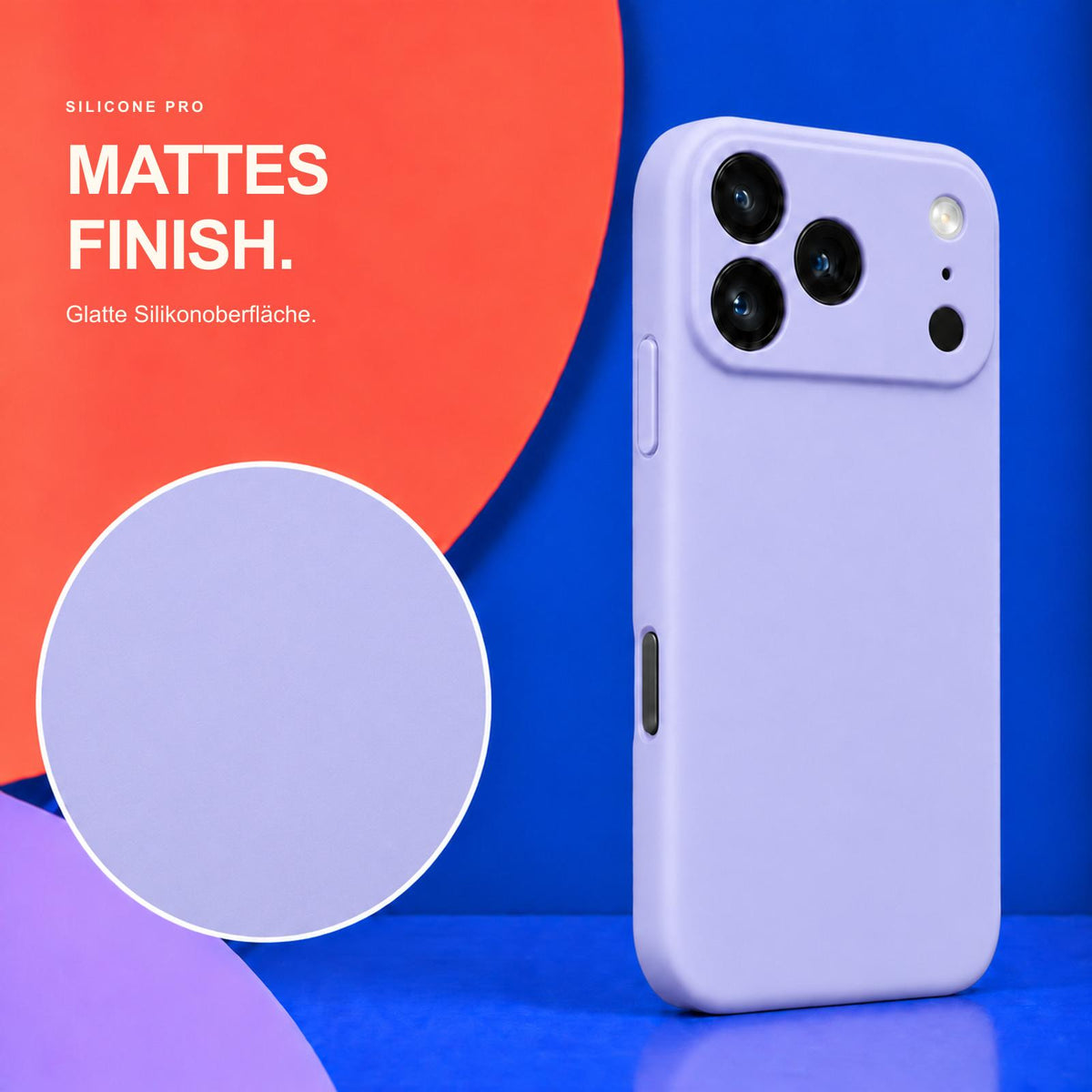 iPhone 17 Pro - Silikon Hülle Soft-Touch Lavendel