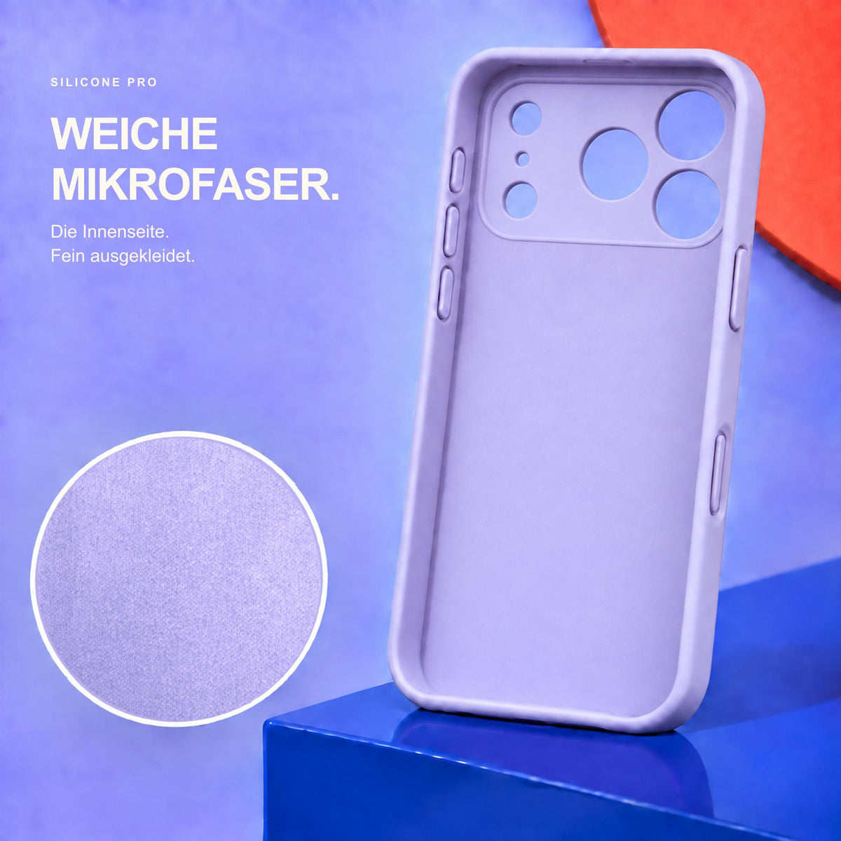 iPhone 17 Pro - Silikon Hülle Soft-Touch Lavendel