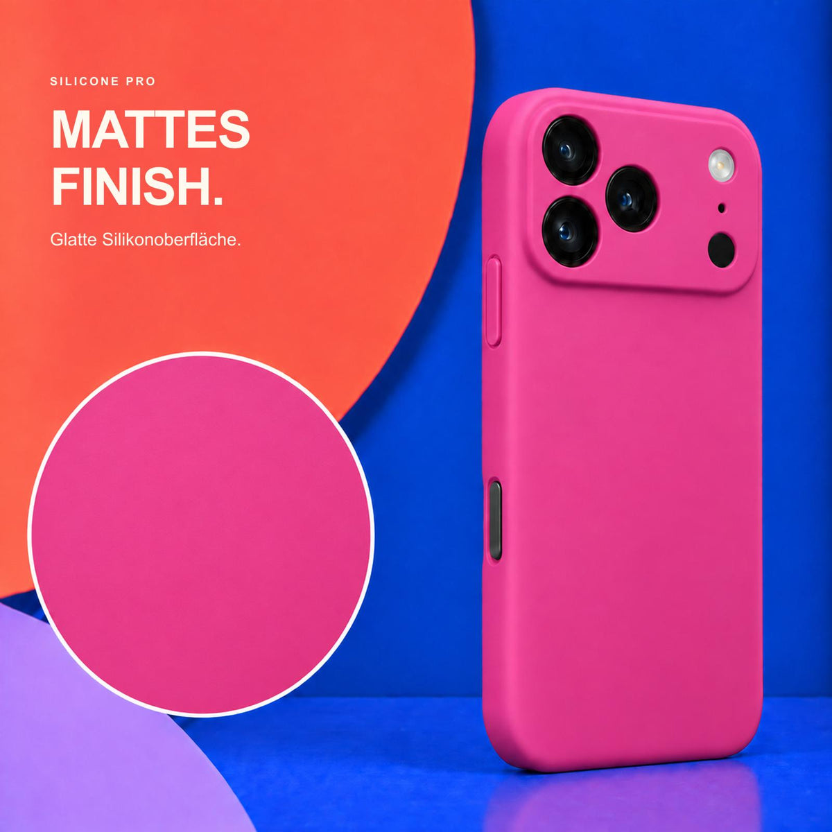 iPhone 17 Pro - Silikon Hülle Soft-Touch Magenta