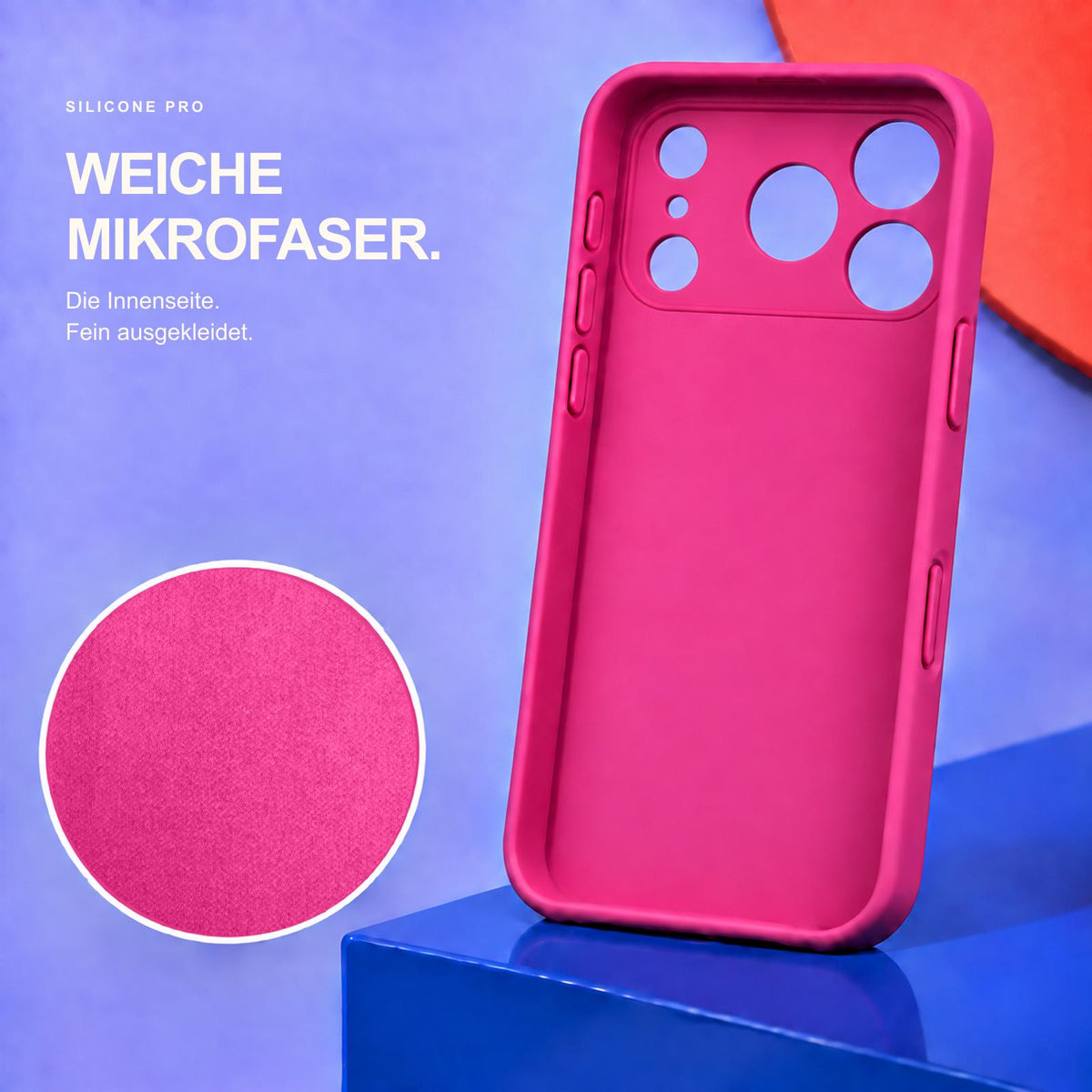 iPhone 17 Pro - Silikon Hülle Soft-Touch Magenta