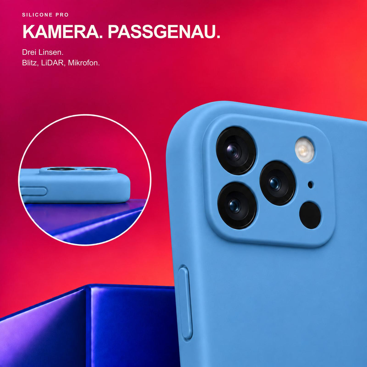iPhone 17 Pro - Silikon Hülle Soft-Touch Marineblau