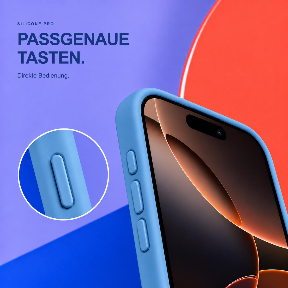 iPhone 17 Pro - Silikon Hülle Soft-Touch Marineblau