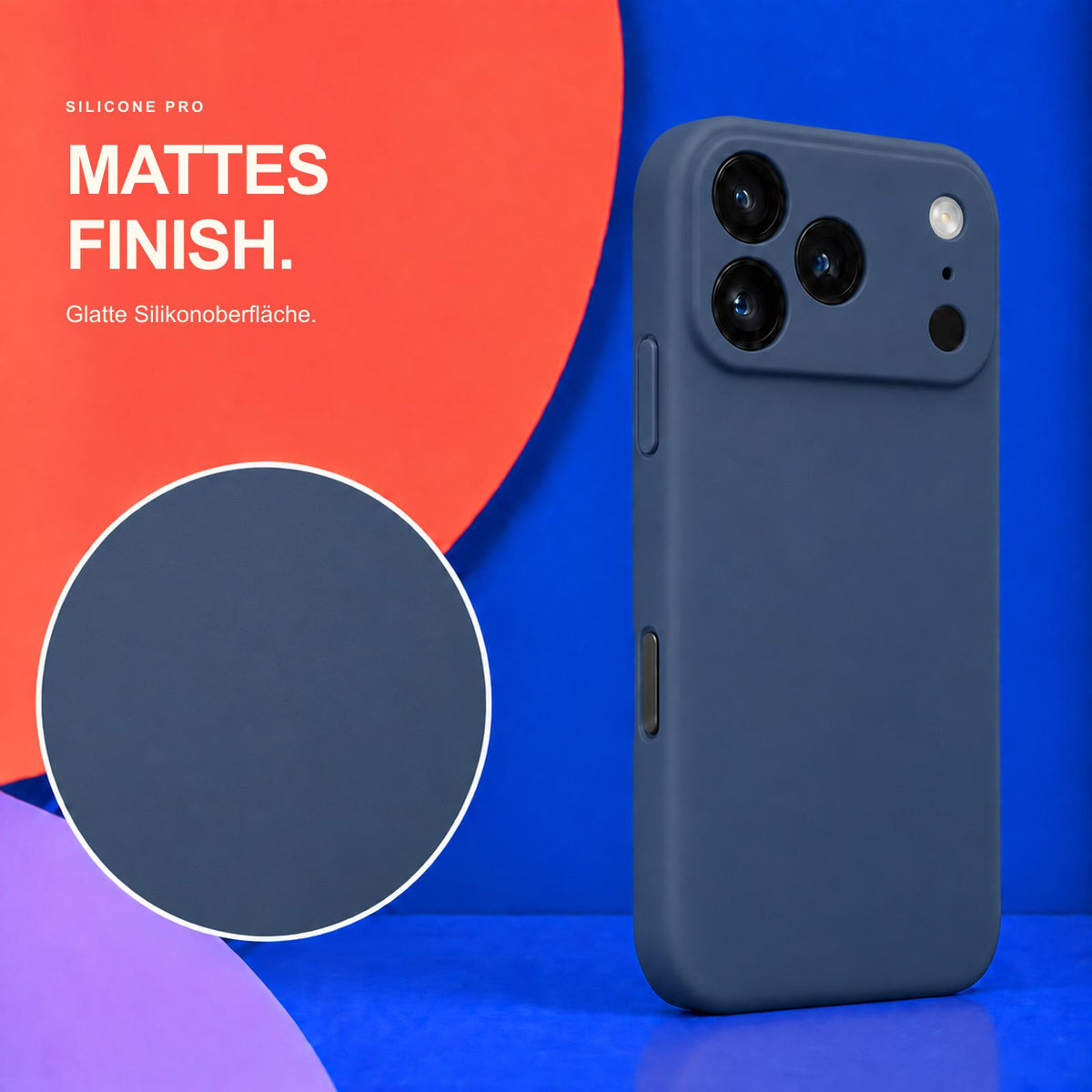 iPhone 17 Pro - Silikon Hülle Soft-Touch Mitternachtsblau