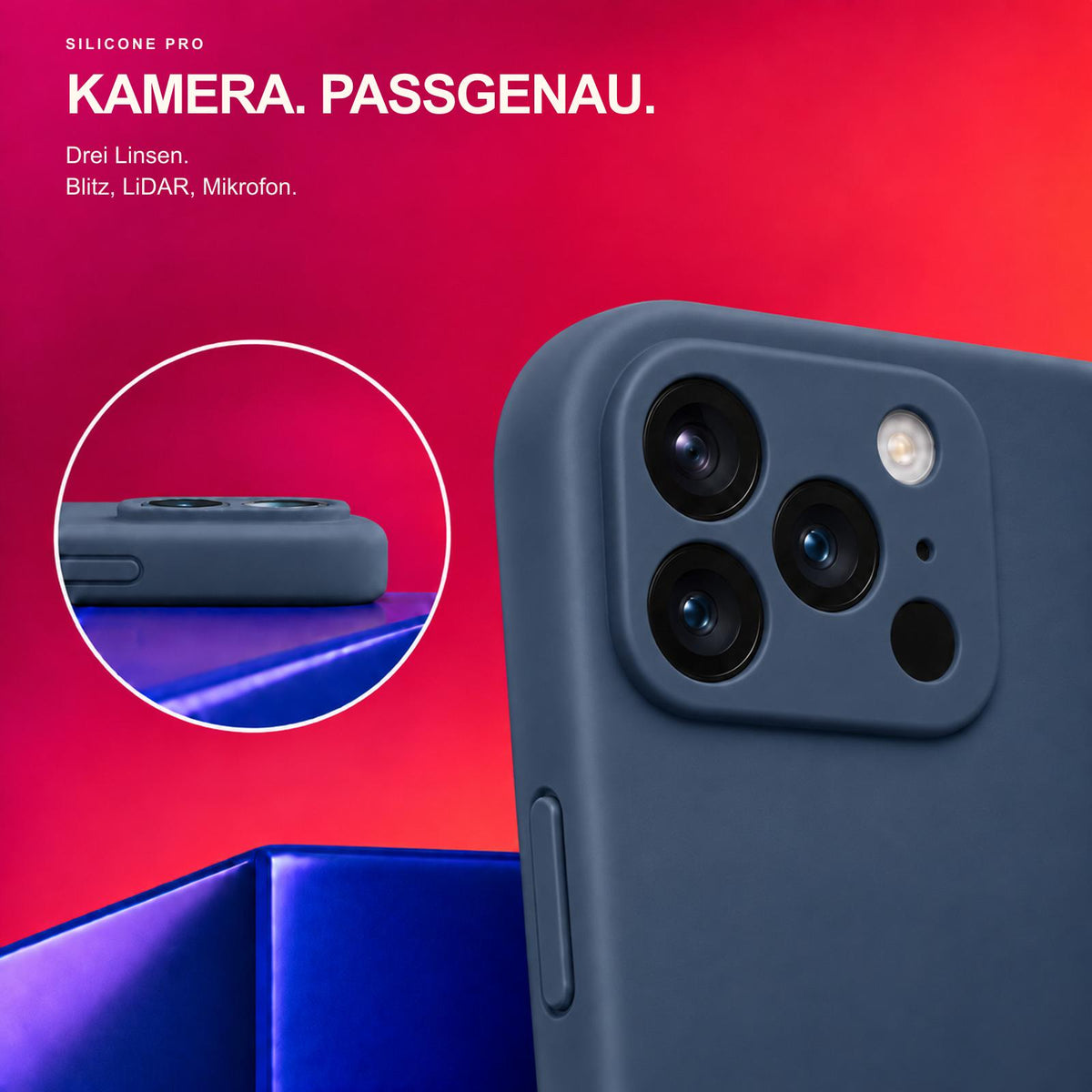 iPhone 17 Pro - Silikon Hülle Soft-Touch Mitternachtsblau
