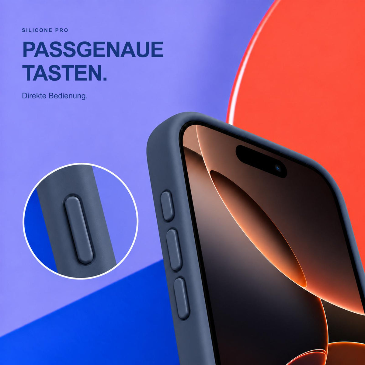 iPhone 17 Pro - Silikon Hülle Soft-Touch Mitternachtsblau