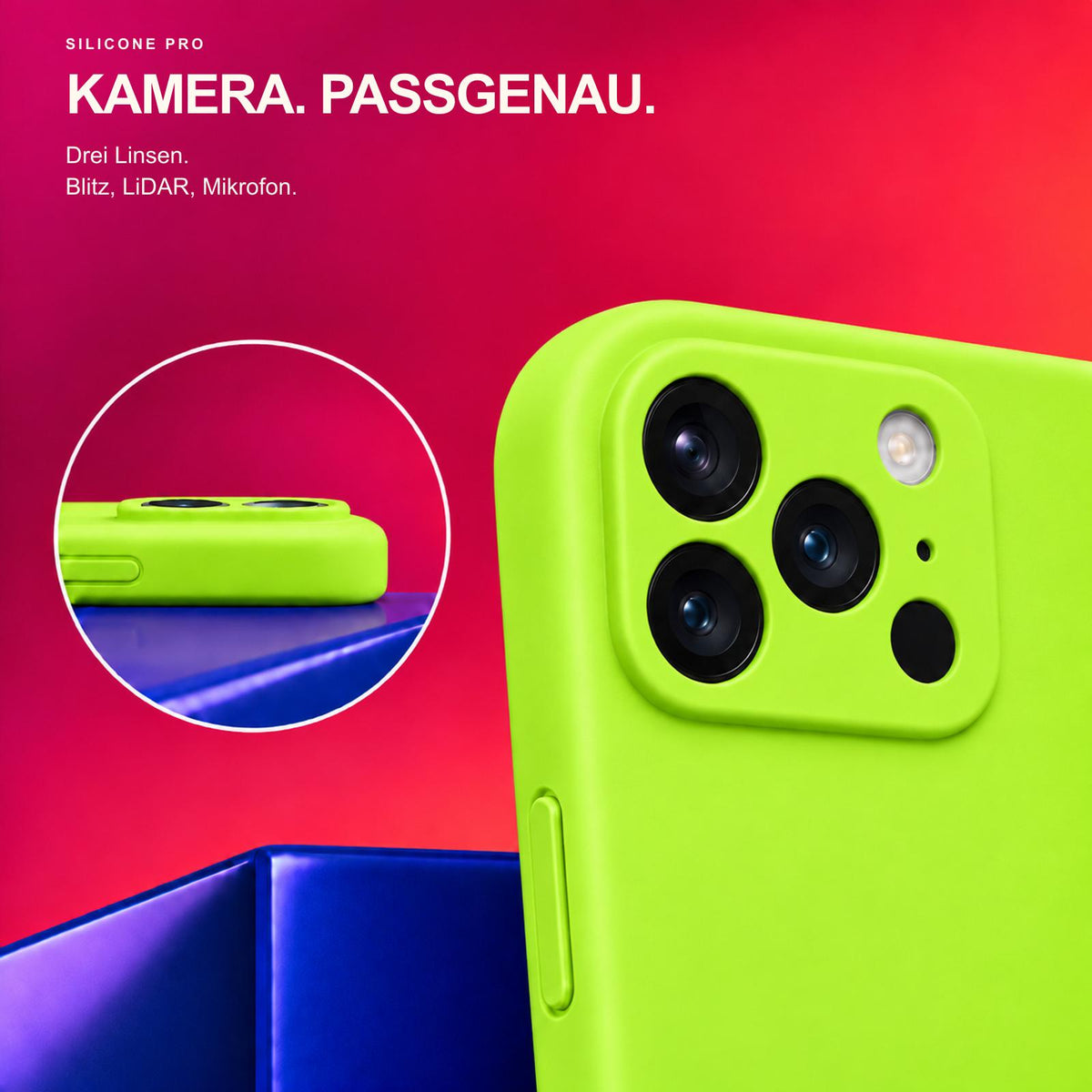 iPhone 17 Pro - Silikon Hülle Soft-Touch Neon-Grün