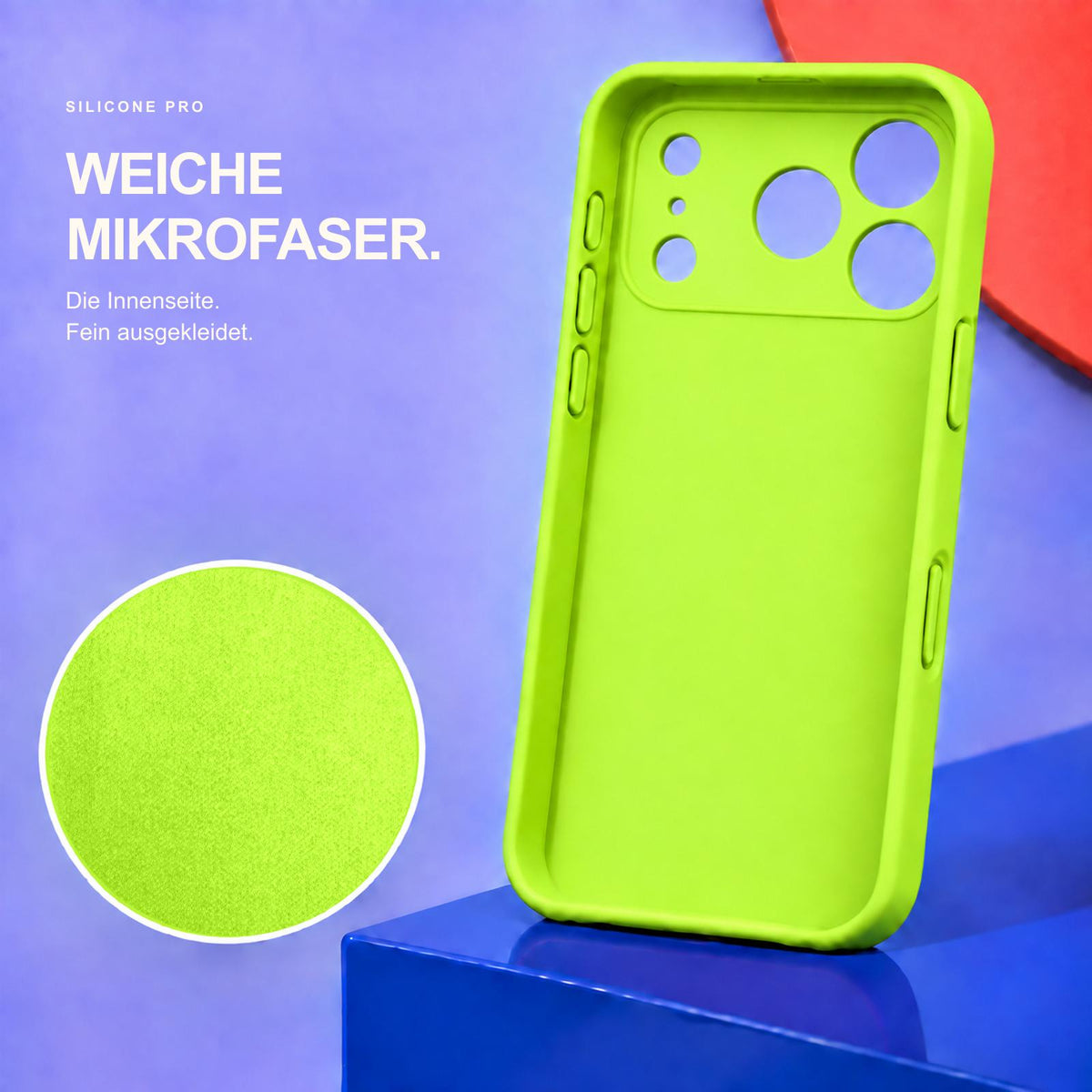 iPhone 17 Pro - Silikon Hülle Soft-Touch Neon-Grün