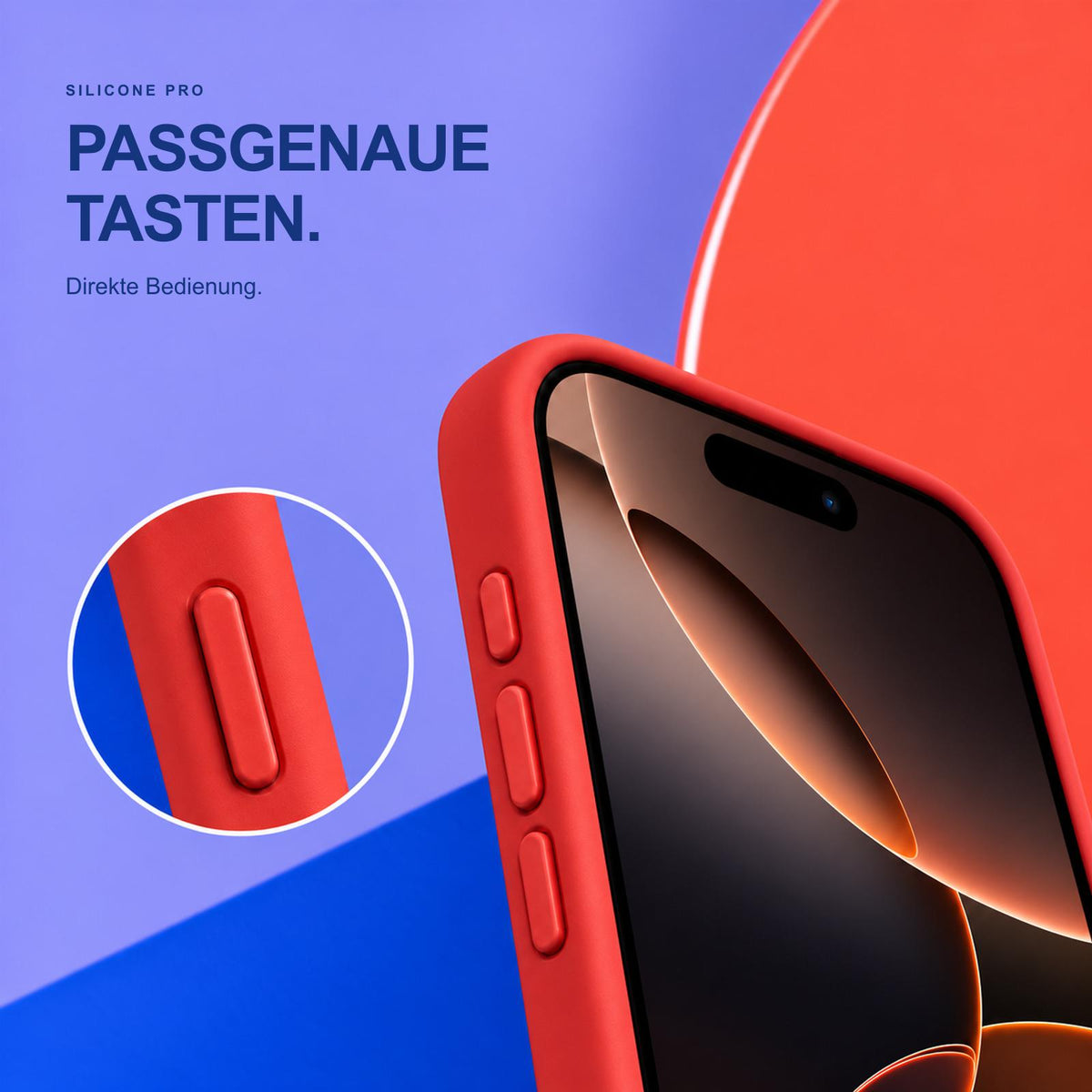 iPhone 17 Pro - Silikon Hülle Soft-Touch Rot