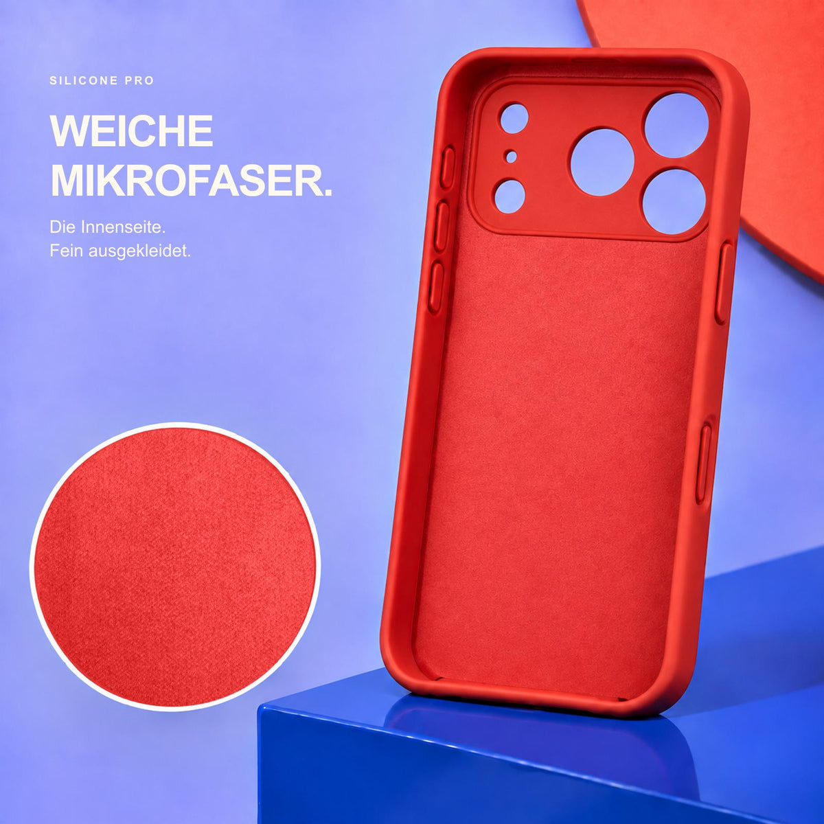 iPhone 17 Pro - Silikon Hülle Soft-Touch Rot