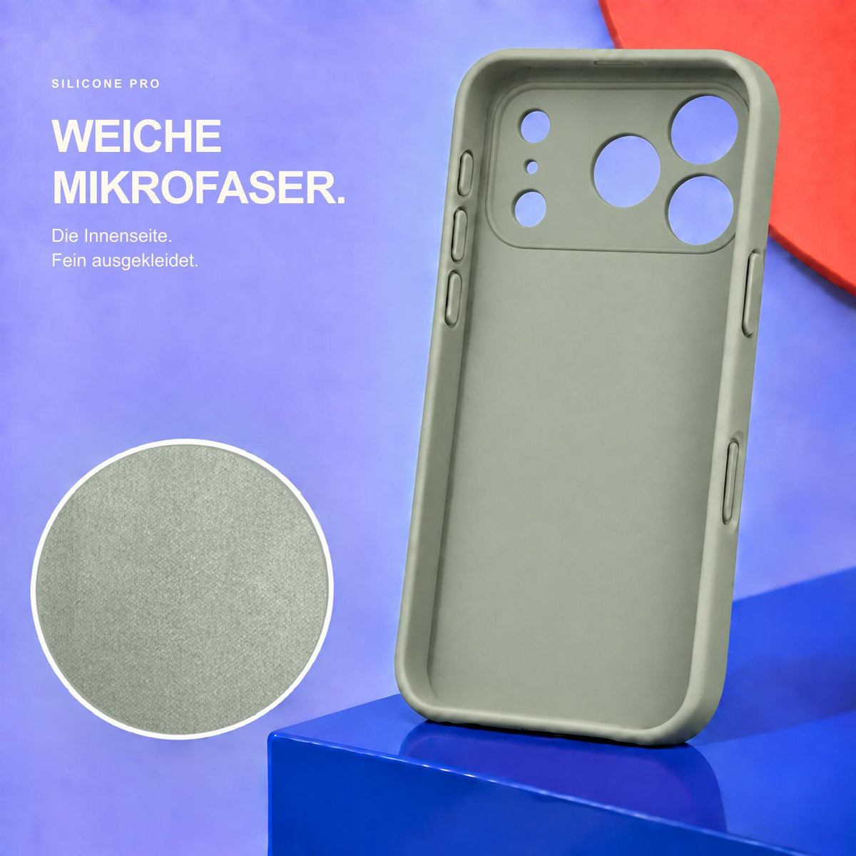 iPhone 17 Pro - Silikon Hülle Soft-Touch Salbei