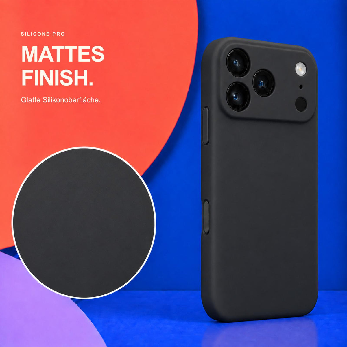 iPhone 17 Pro - Silikon Hülle Soft-Touch Schwarz