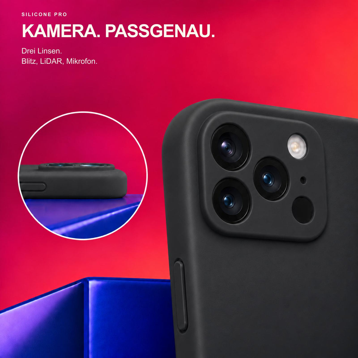 iPhone 17 Pro - Silikon Hülle Soft-Touch Schwarz