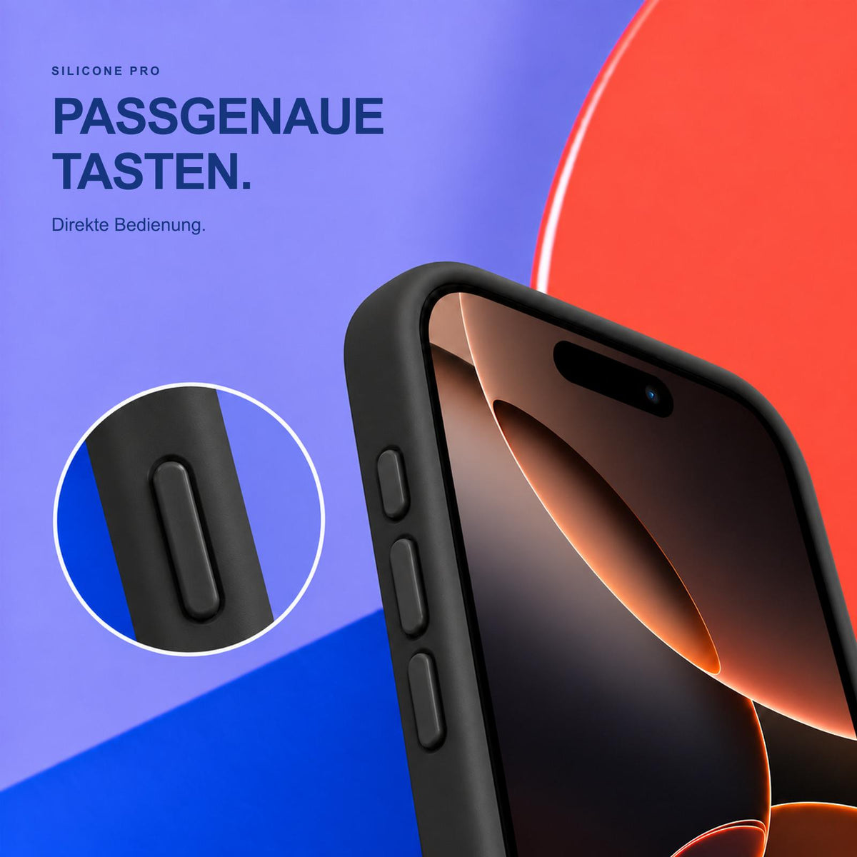 iPhone 17 Pro - Silikon Hülle Soft-Touch Schwarz