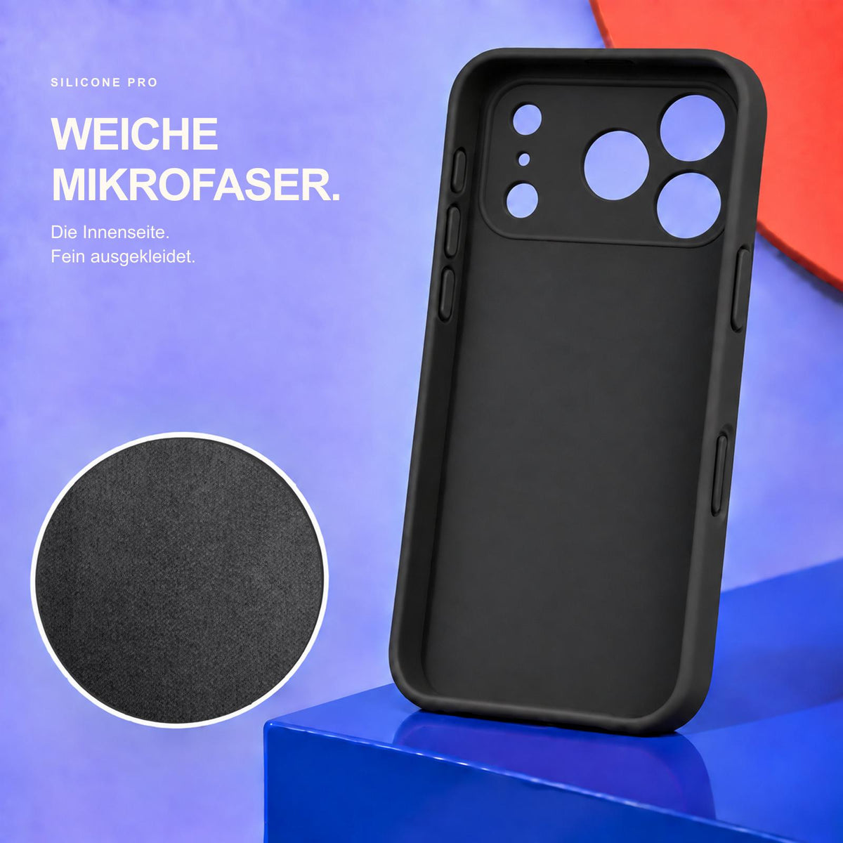iPhone 17 Pro - Silikon Hülle Soft-Touch Schwarz