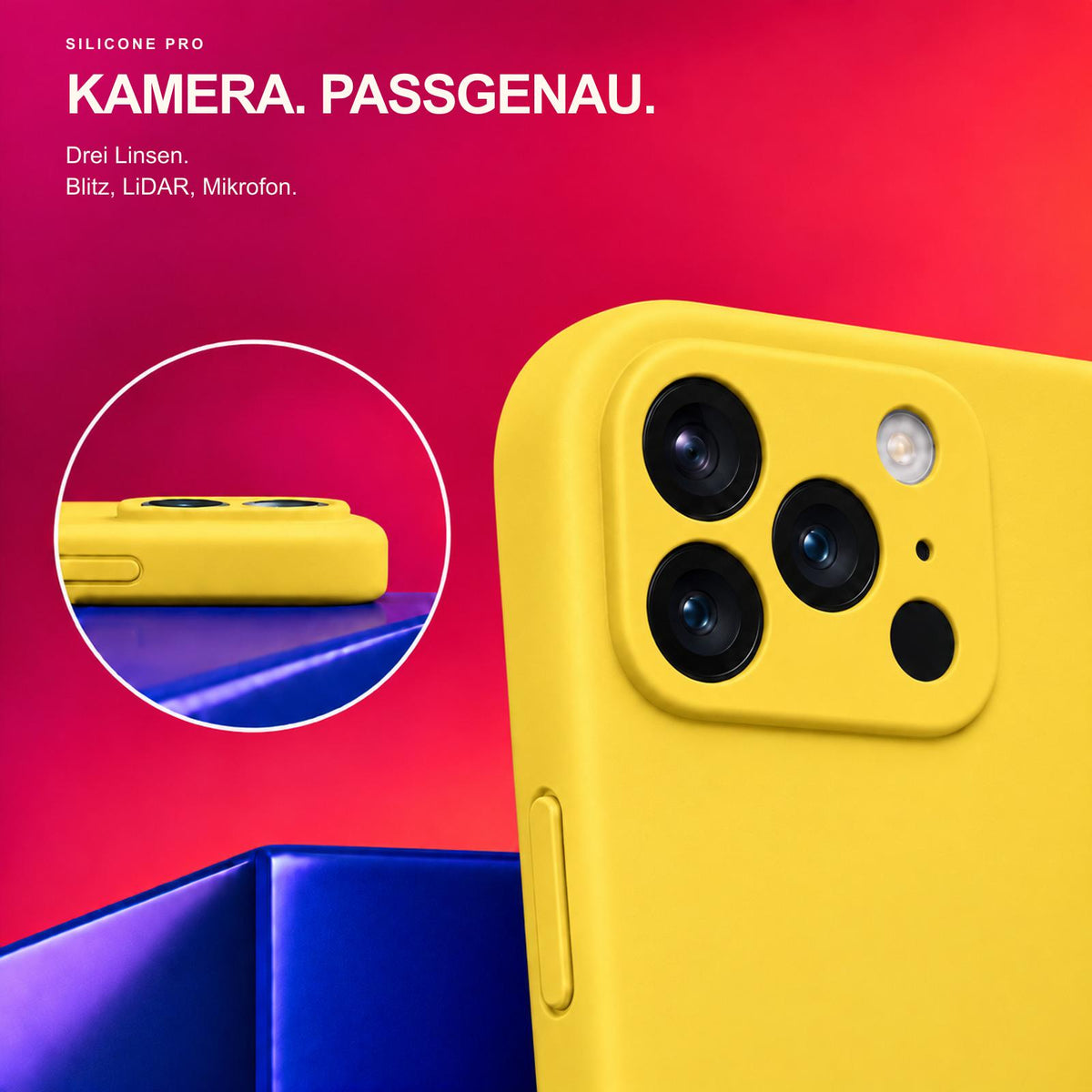 iPhone 17 Pro - Silikon Hülle Soft-Touch Sonnenblumen-Gelb