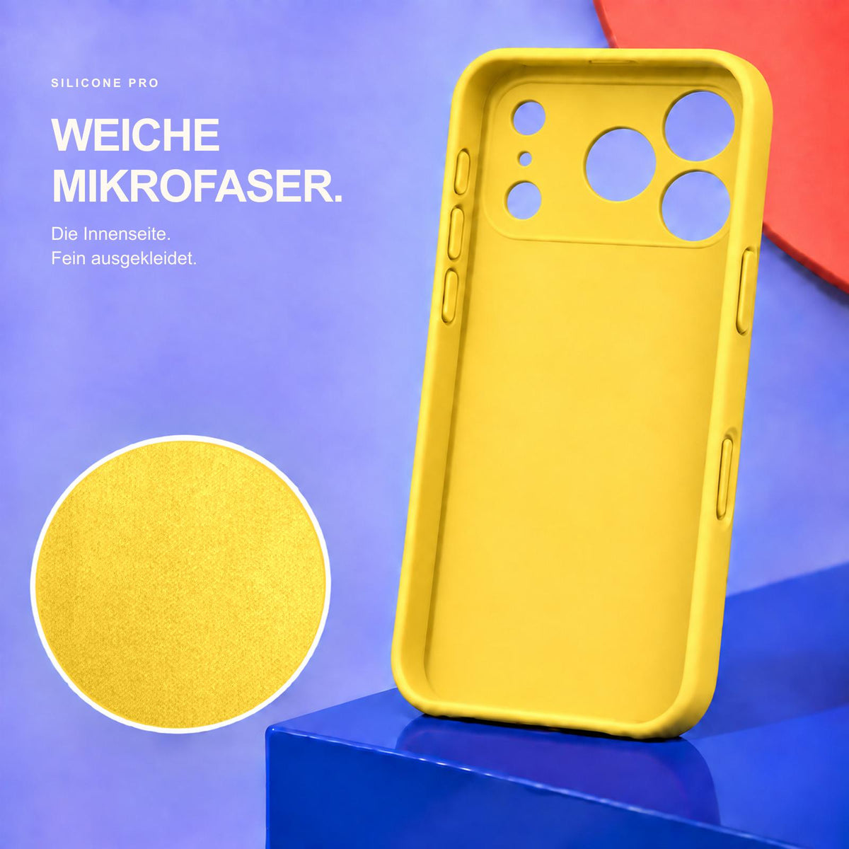 iPhone 17 Pro - Silikon Hülle Soft-Touch Sonnenblumen-Gelb