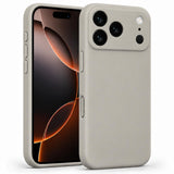 iPhone 17 Pro - Silikon Hülle Soft-Touch Steingrau