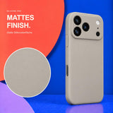 iPhone 17 Pro - Silikon Hülle Soft-Touch Steingrau