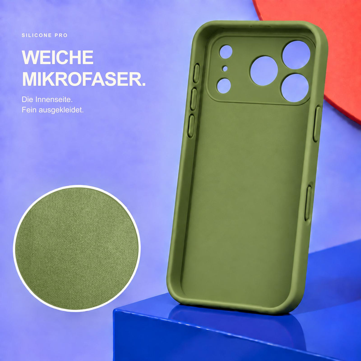 iPhone 17 Pro - Silikon Hülle Soft-Touch Tannengrün