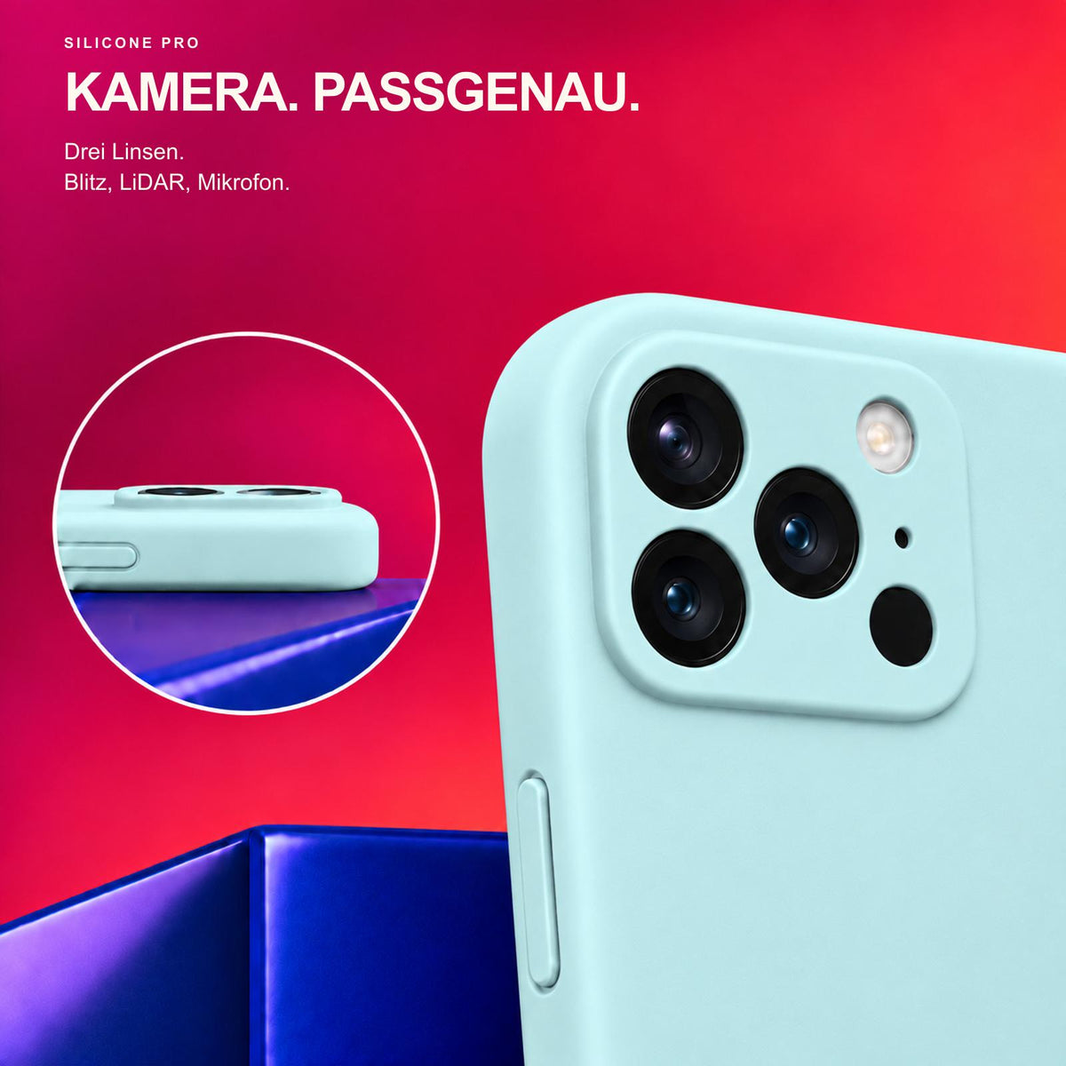 iPhone 17 Pro - Silikon Hülle Soft-Touch Wolkenblau