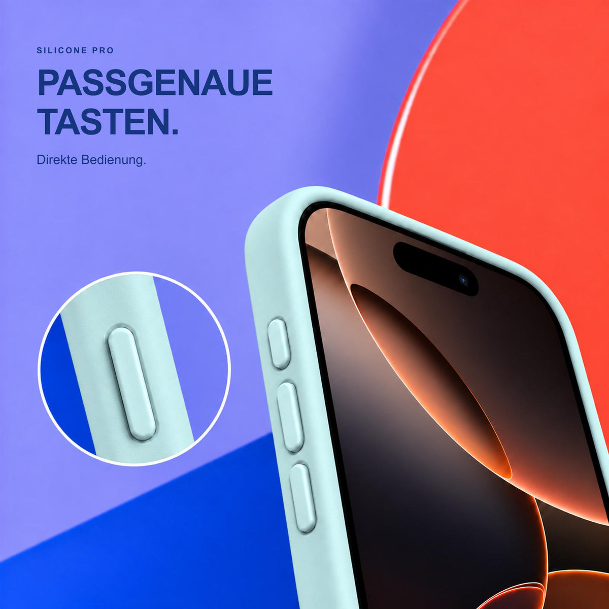 iPhone 17 Pro - Silikon Hülle Soft-Touch Wolkenblau