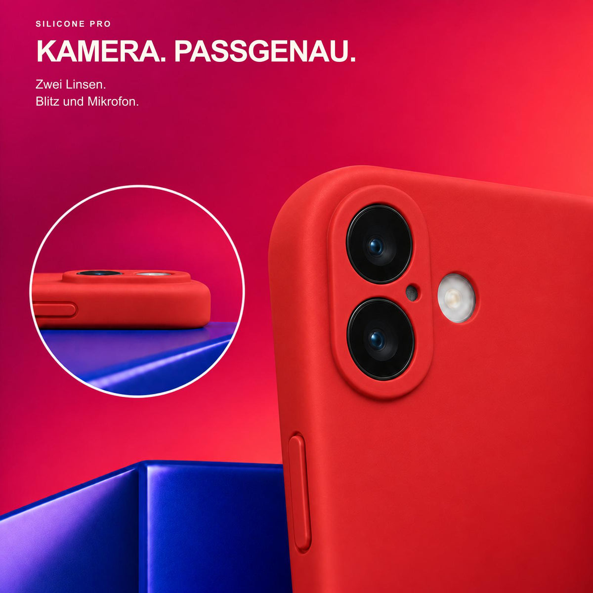 iPhone 17 - Silikon Hülle Soft-Touch Rot