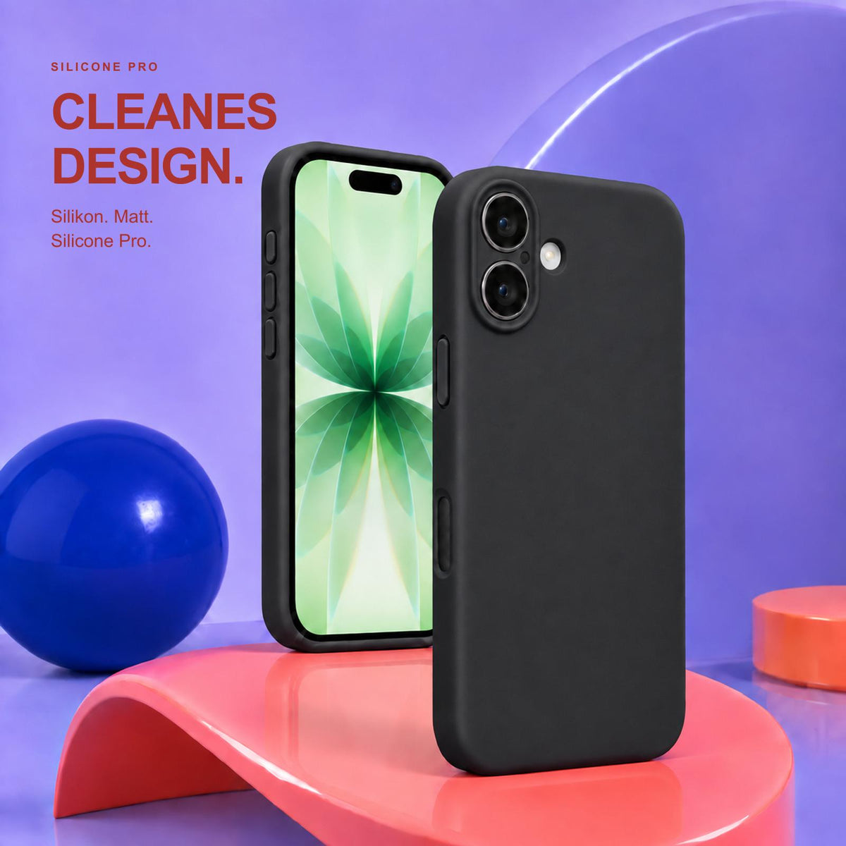 iPhone 17 - Silikon Hülle Soft-Touch Schwarz