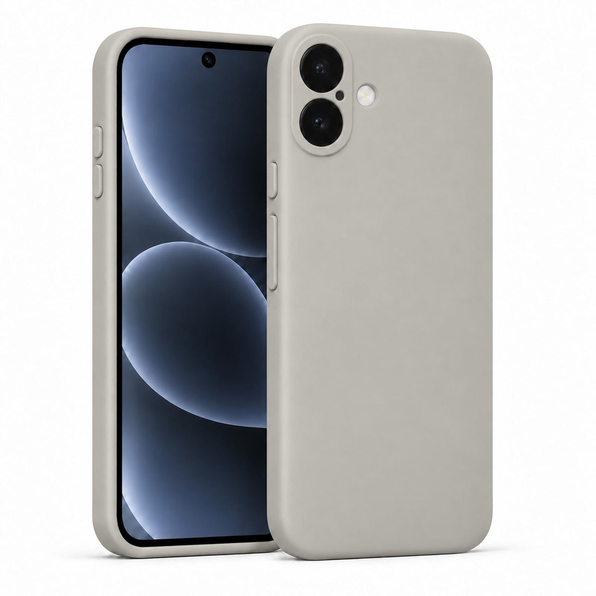 iPhone 17 - Silikon Hülle Soft-Touch Steingrau