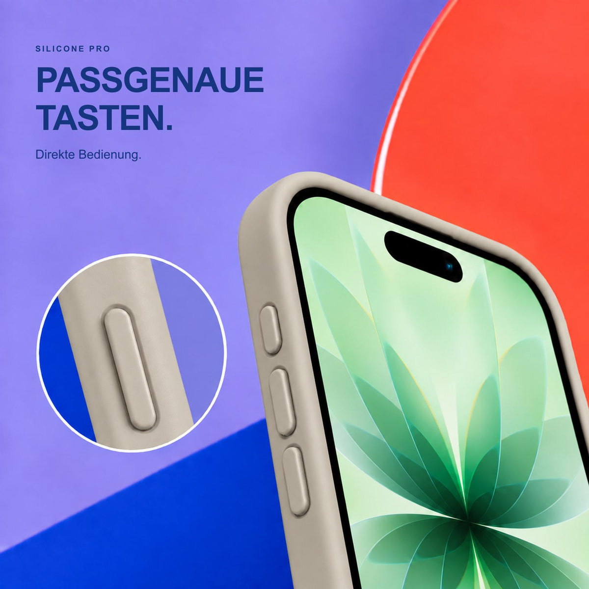 iPhone 17 - Silikon Hülle Soft-Touch Steingrau