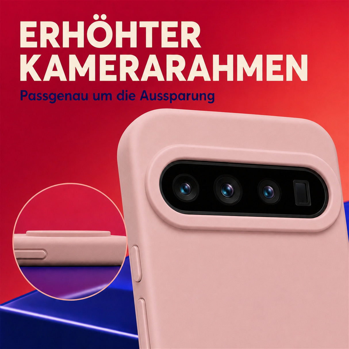Google Pixel 10 / 10 Pro Silicone Pro Silikon Hülle Altrosa – Detailansicht 2