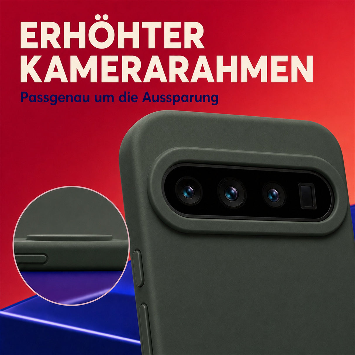 Google Pixel 10 / 10 Pro Silicone Pro Silikon Hülle Tannengrün – Detailansicht 2