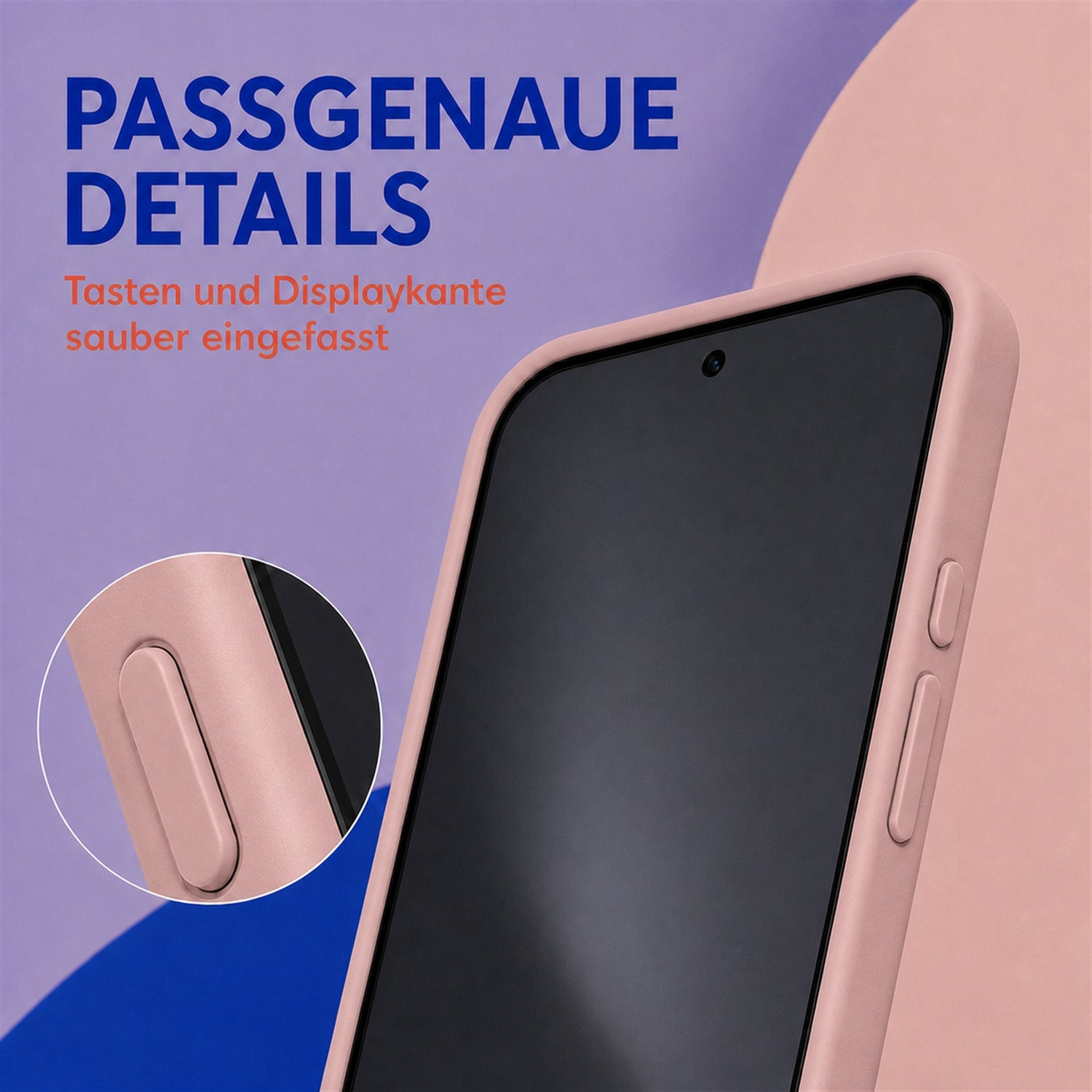 Google Pixel 10a Silicone Pro Silikon Hülle Altrosa – Detailansicht 3