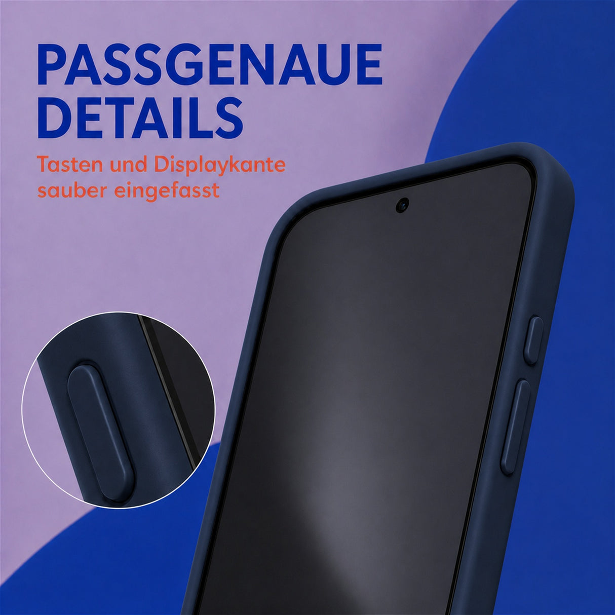 Google Pixel 10a Silicone Pro Silikon Hülle Mitternachtsblau – Detailansicht 3