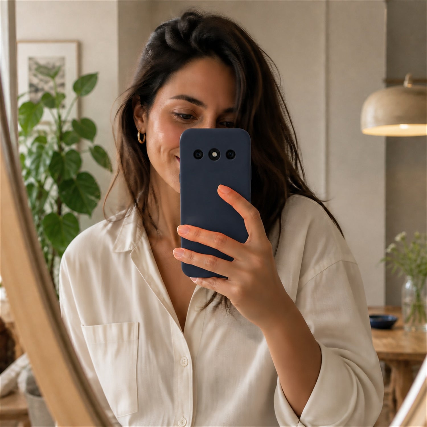 Google Pixel 10a Silicone Pro Silikon Hülle Mitternachtsblau – Detailansicht 6