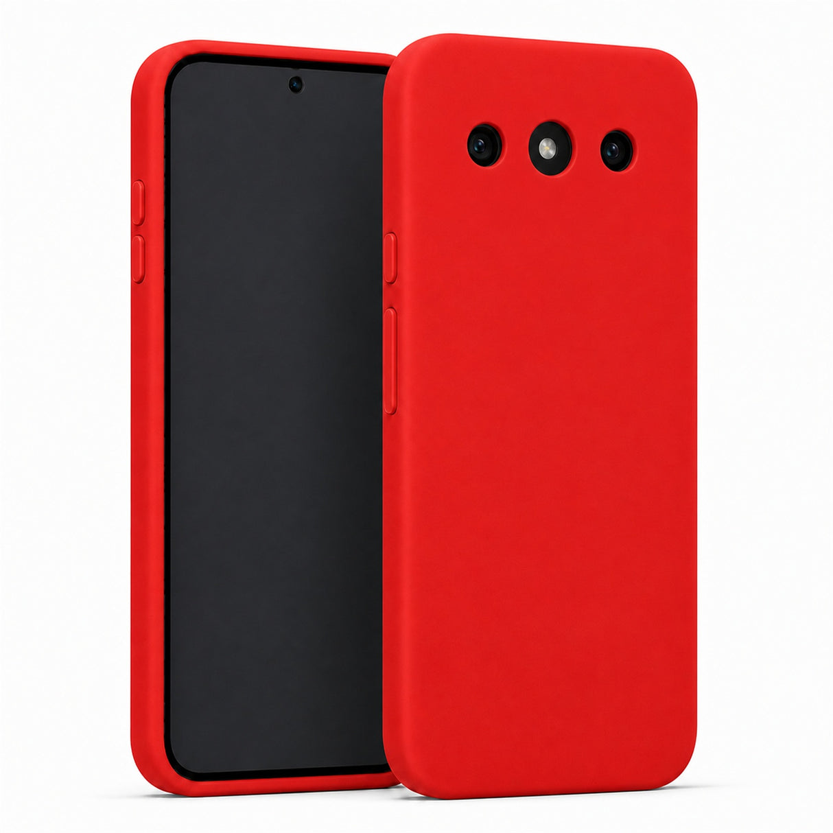 Google Pixel 10a Silicone Pro Silikon Hülle in Rot – Produktansicht