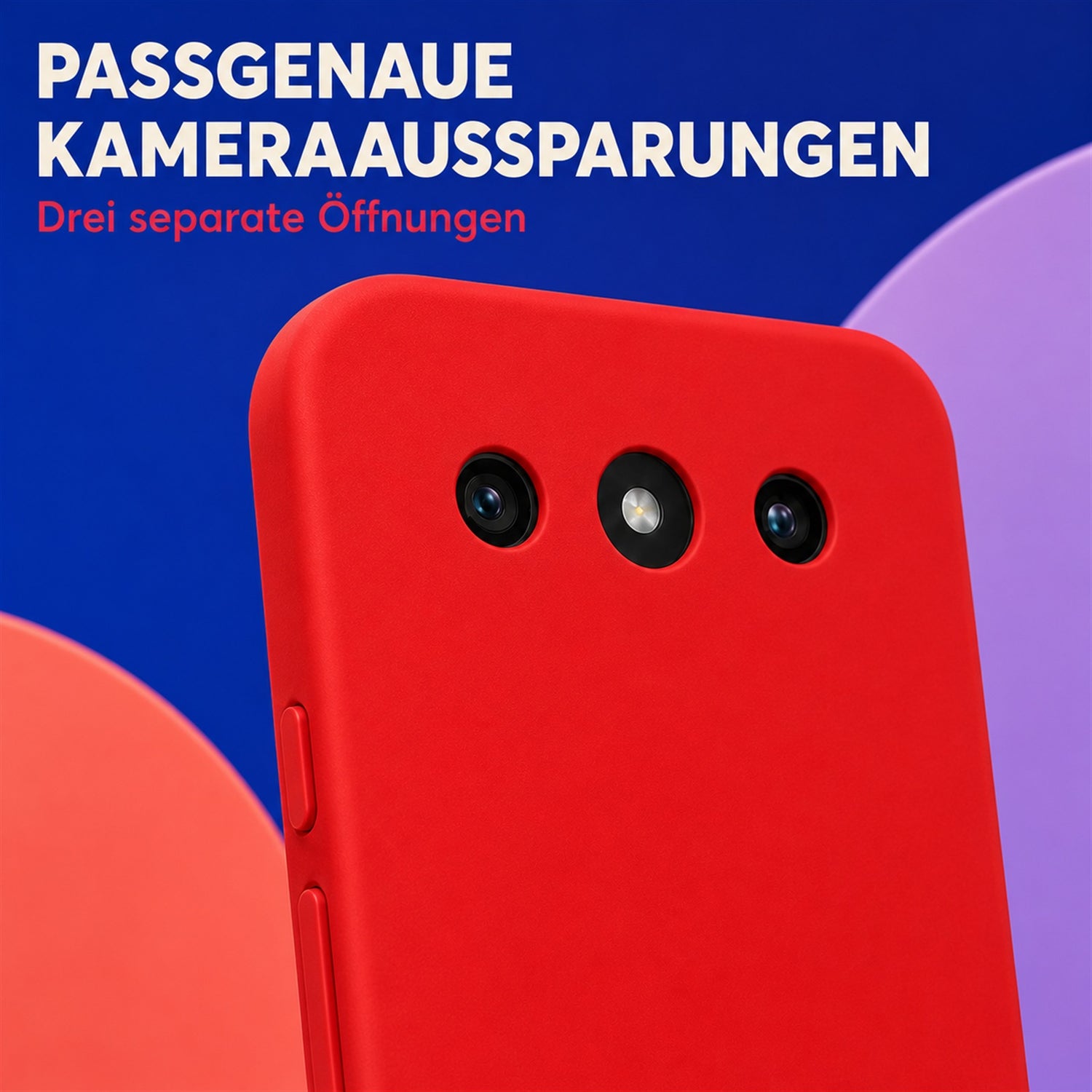 Google Pixel 10a Silicone Pro Silikon Hülle Rot – Detailansicht 2