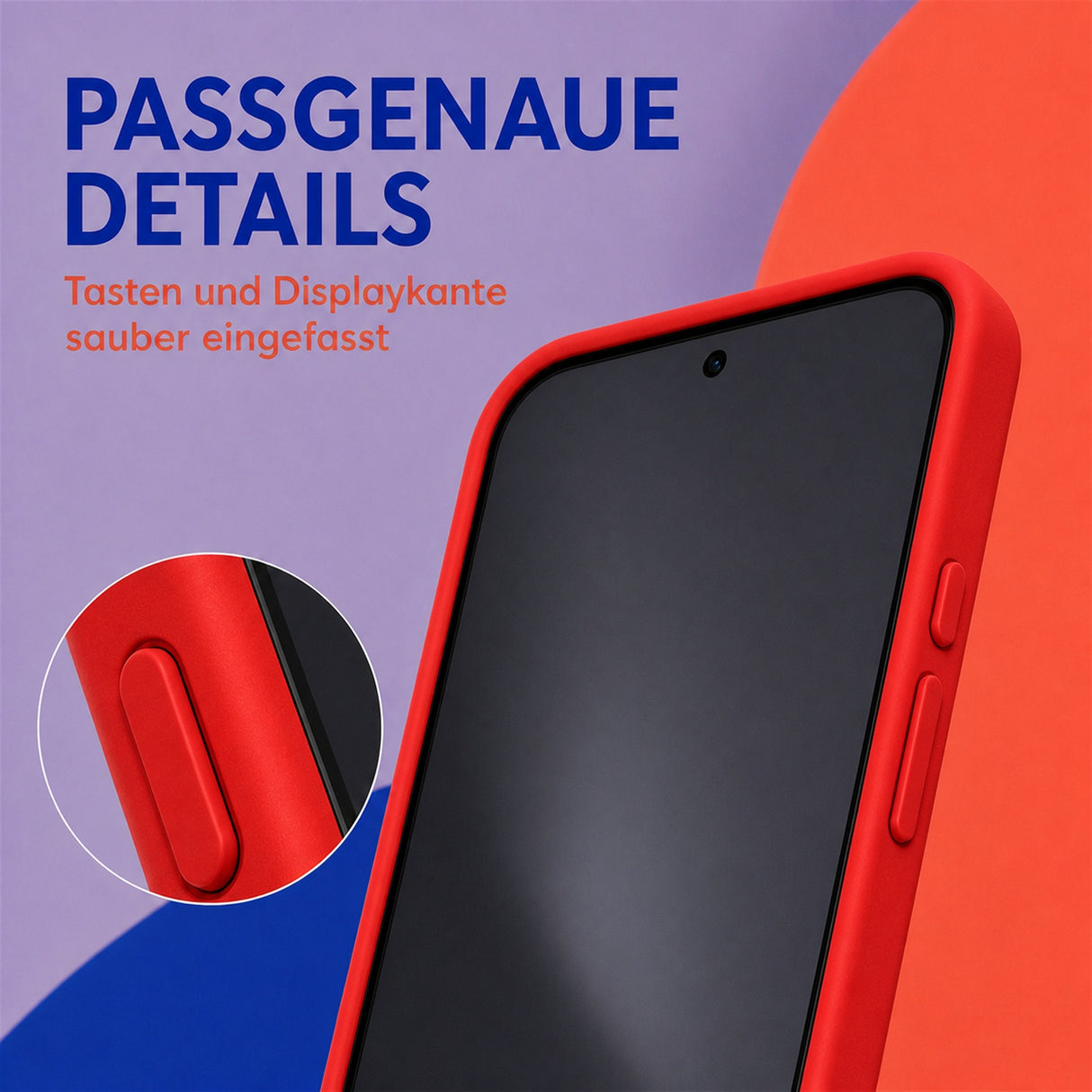 Google Pixel 10a Silicone Pro Silikon Hülle Rot – Detailansicht 3